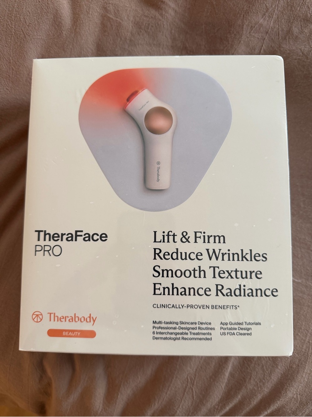 Therabody TheraFace PRO Facial Skincare Device - White with Rose Accent